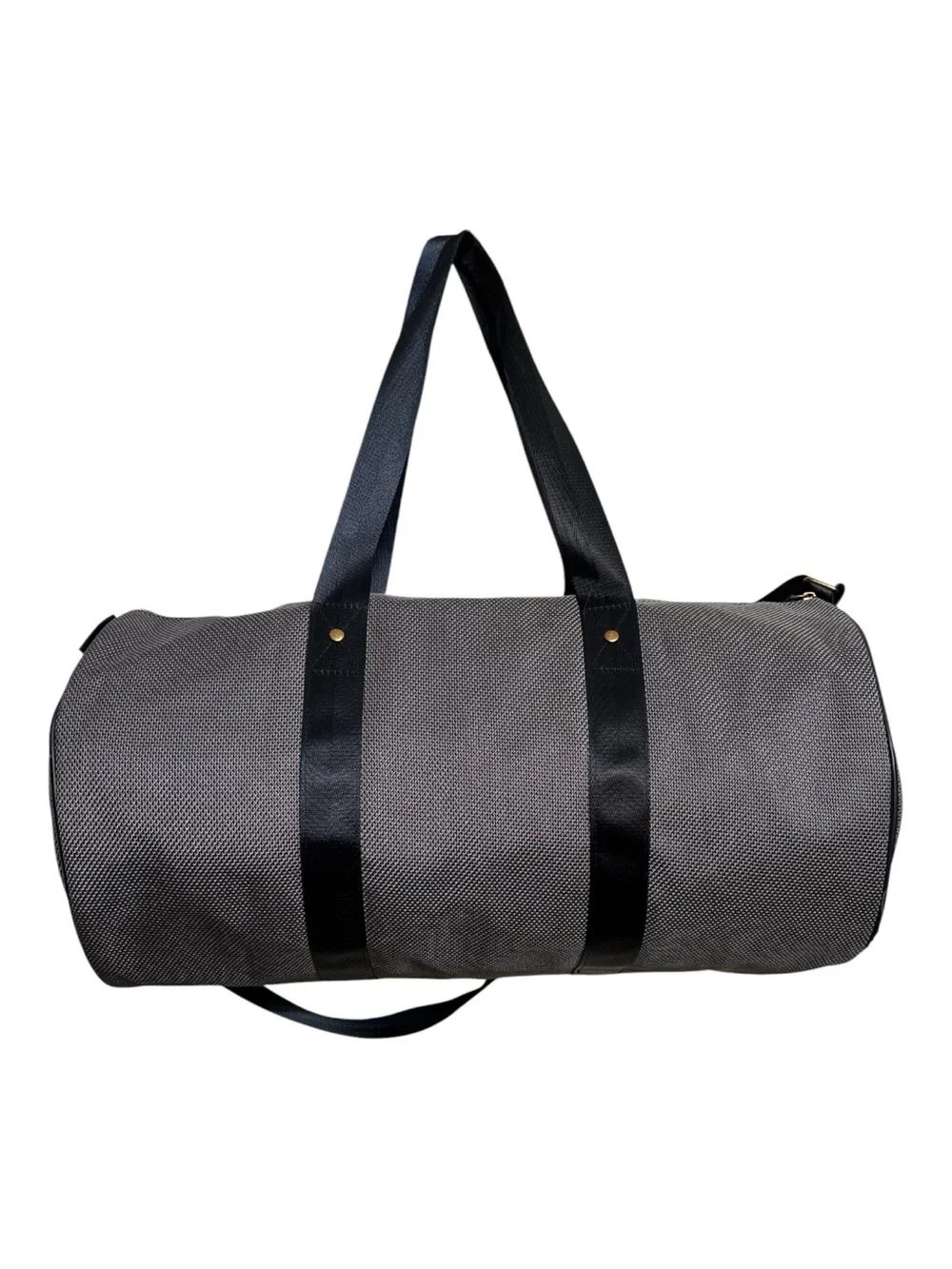 Azzaro Parfums Gray Black Weekender Duffel Bag Gold Hardware Travel Gym
